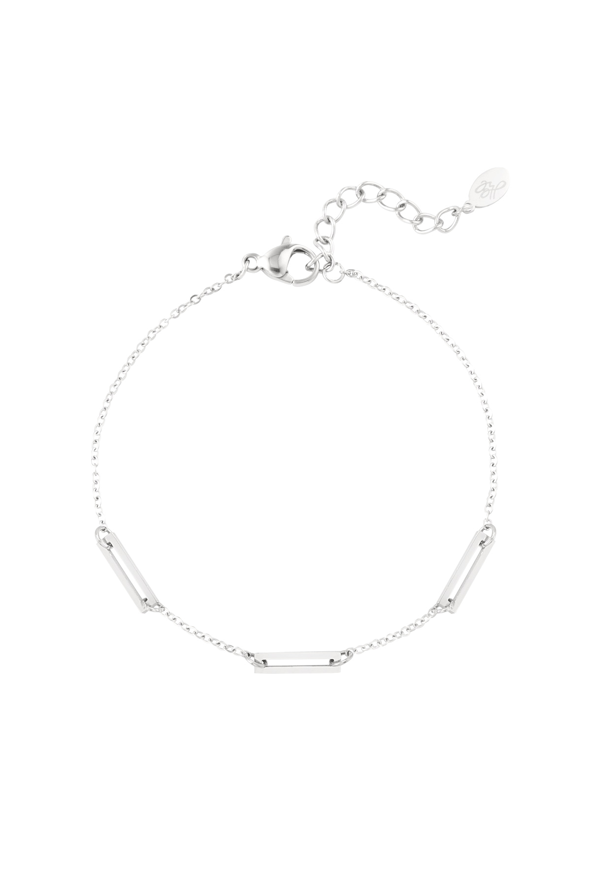 Bracelet three links - silver