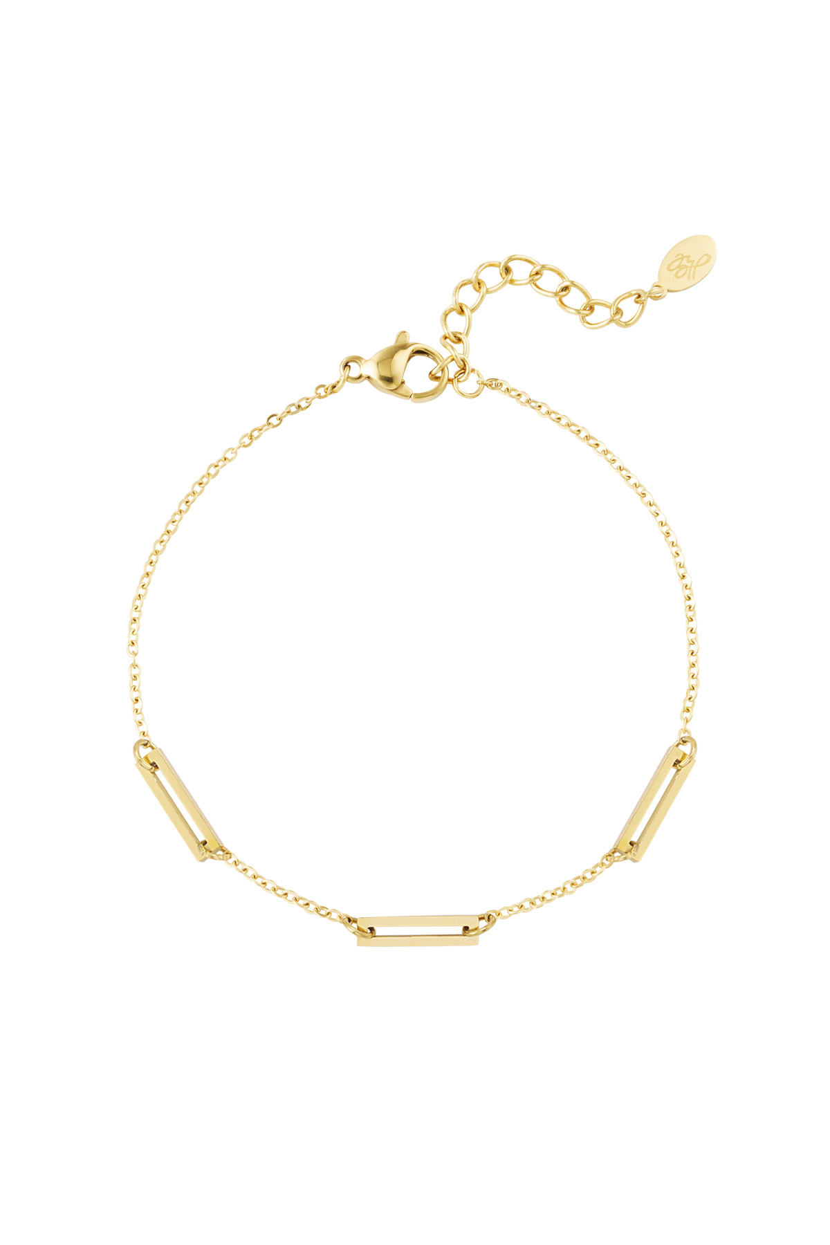 Bracelet three links - gold 