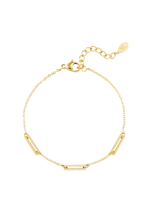 Armband mit drei Gliedern – Gold h5 