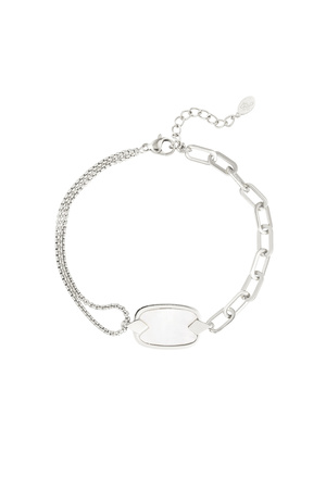 Bracelet vintage double link - silver h5 