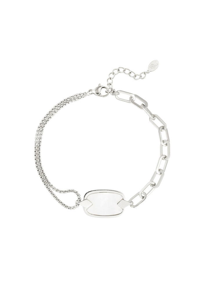 Armband Vintage Doppelglied - Silber 