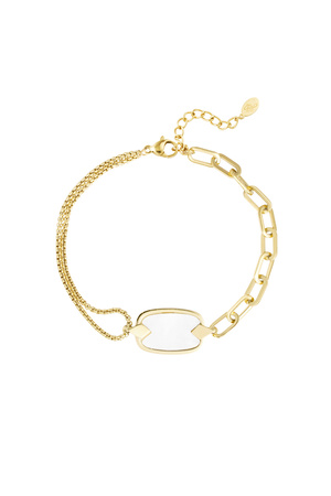 Bracelet vintage double link - gold h5 