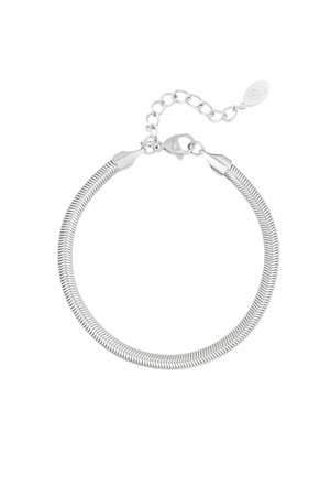 Bracelet flat narrow - silver-4.0MM h5 