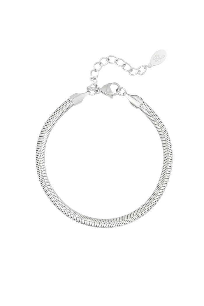 Bracelet flat narrow - silver-4.0MM 
