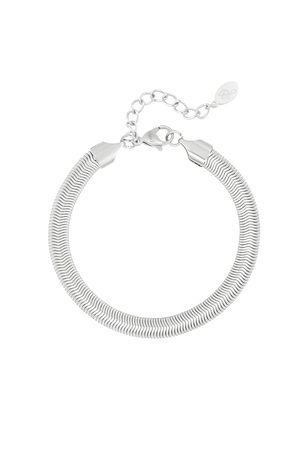 Bracelet plat grossier - argent-6.0MM h5 