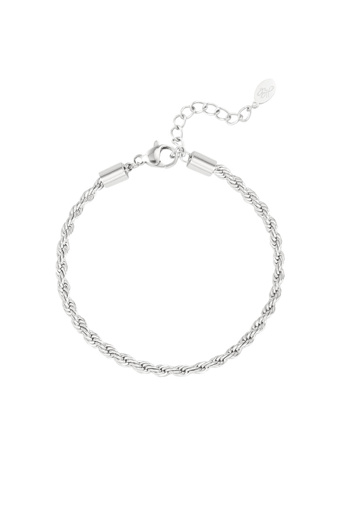 Bracelet turned jasseron - silver-3.0MM 