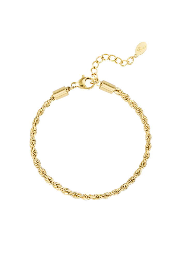 Bracelet turned jasseron - gold-3.0MM 