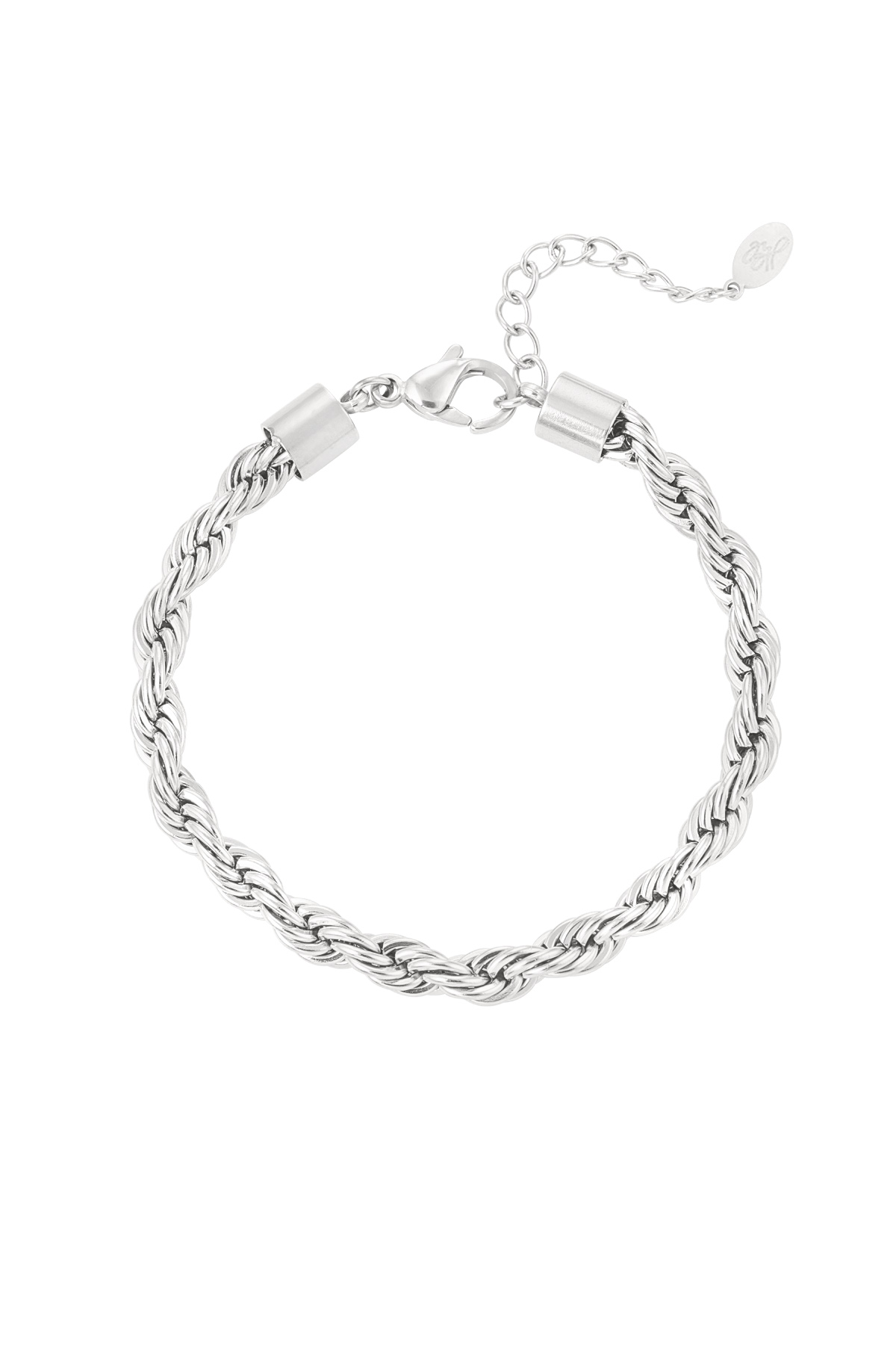 Unisex-Armband verspielter Twist – Silber – 4,5 MM