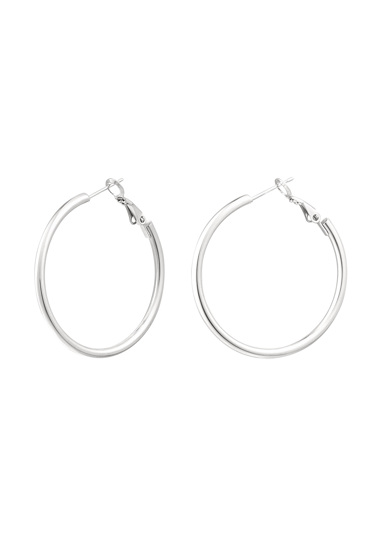 Earrings basic medium - silver