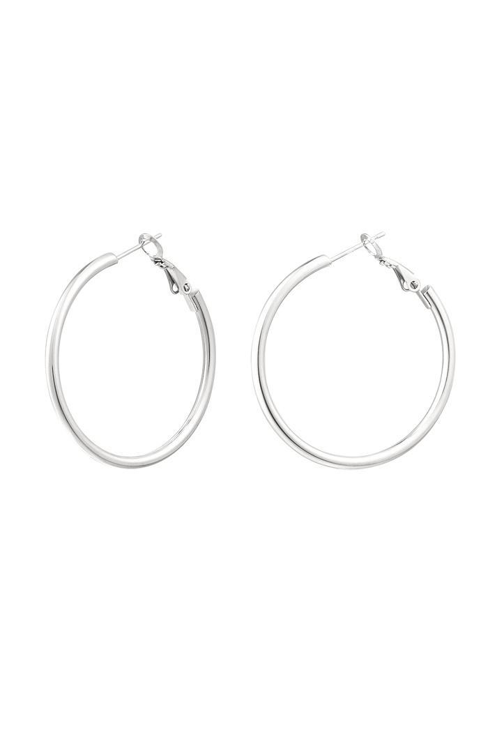 Earrings basic medium - silver 