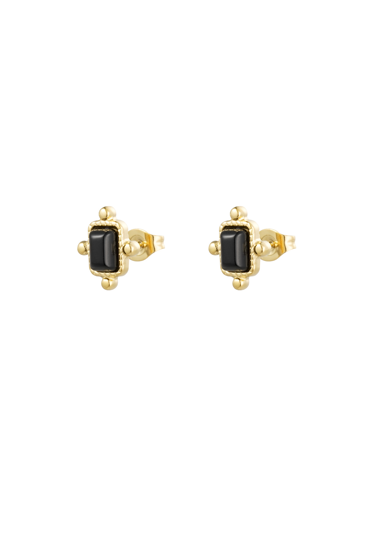 Studs vintage - Gold color/black 2