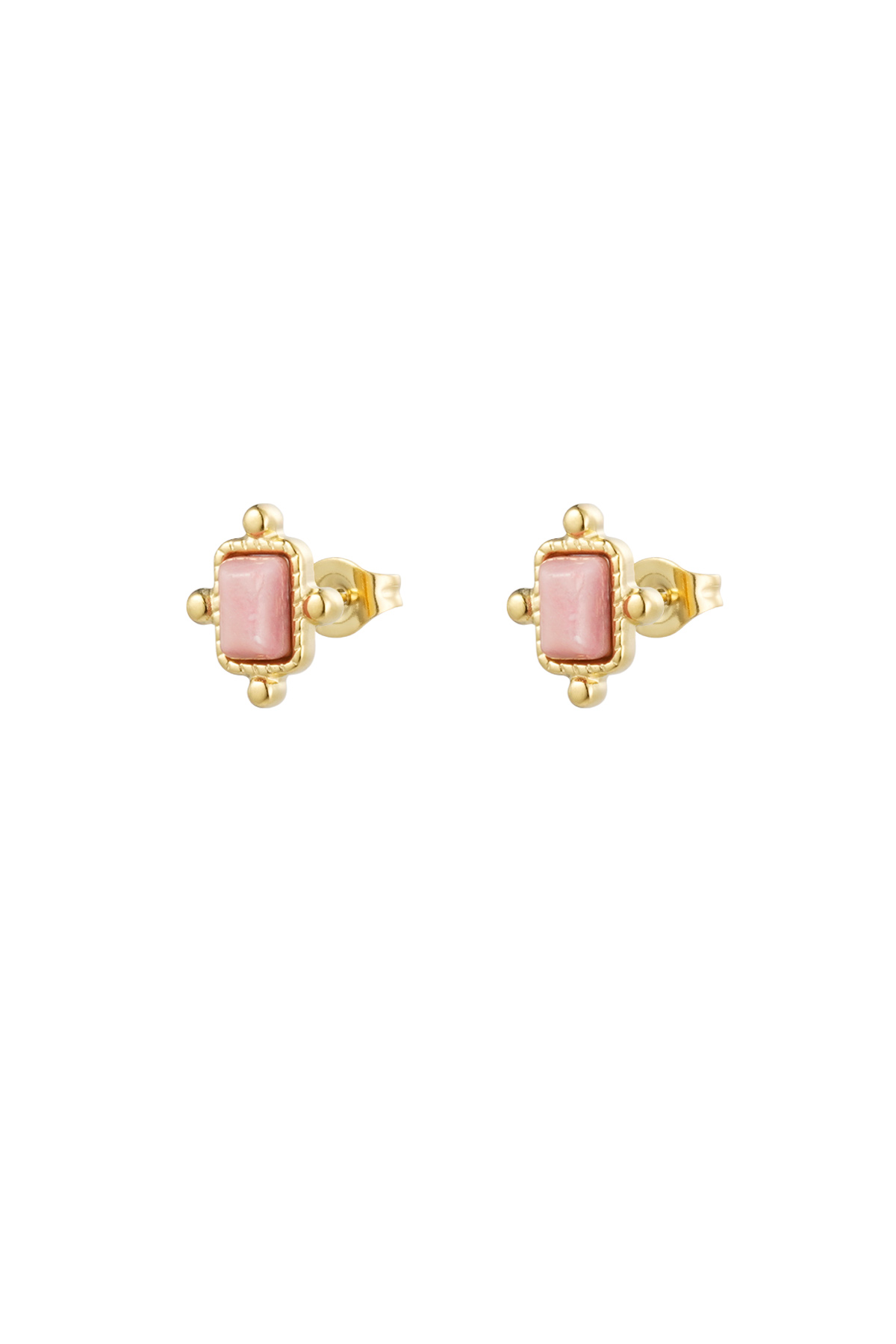 Studs vintage - gold/pink 2