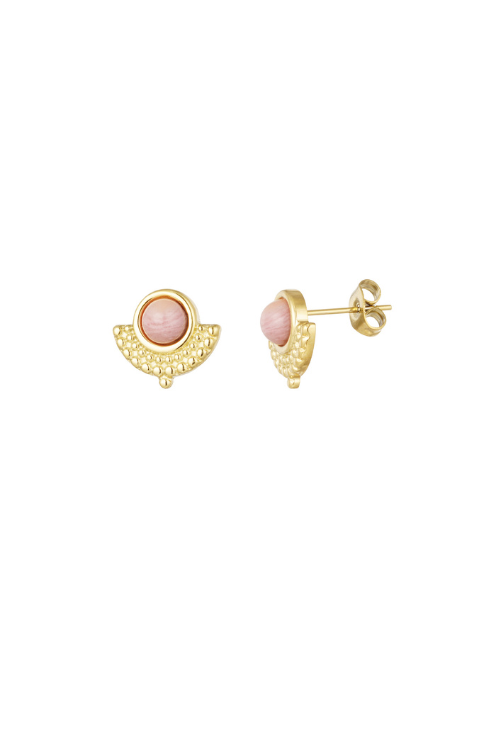Vintage stud earrings - powder pink 