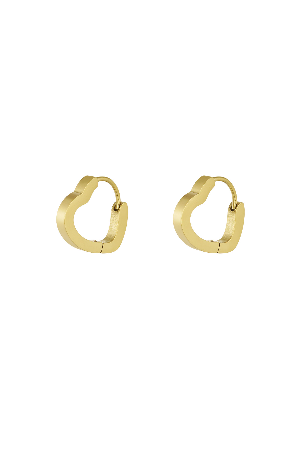 Basic earrings heart small - gold