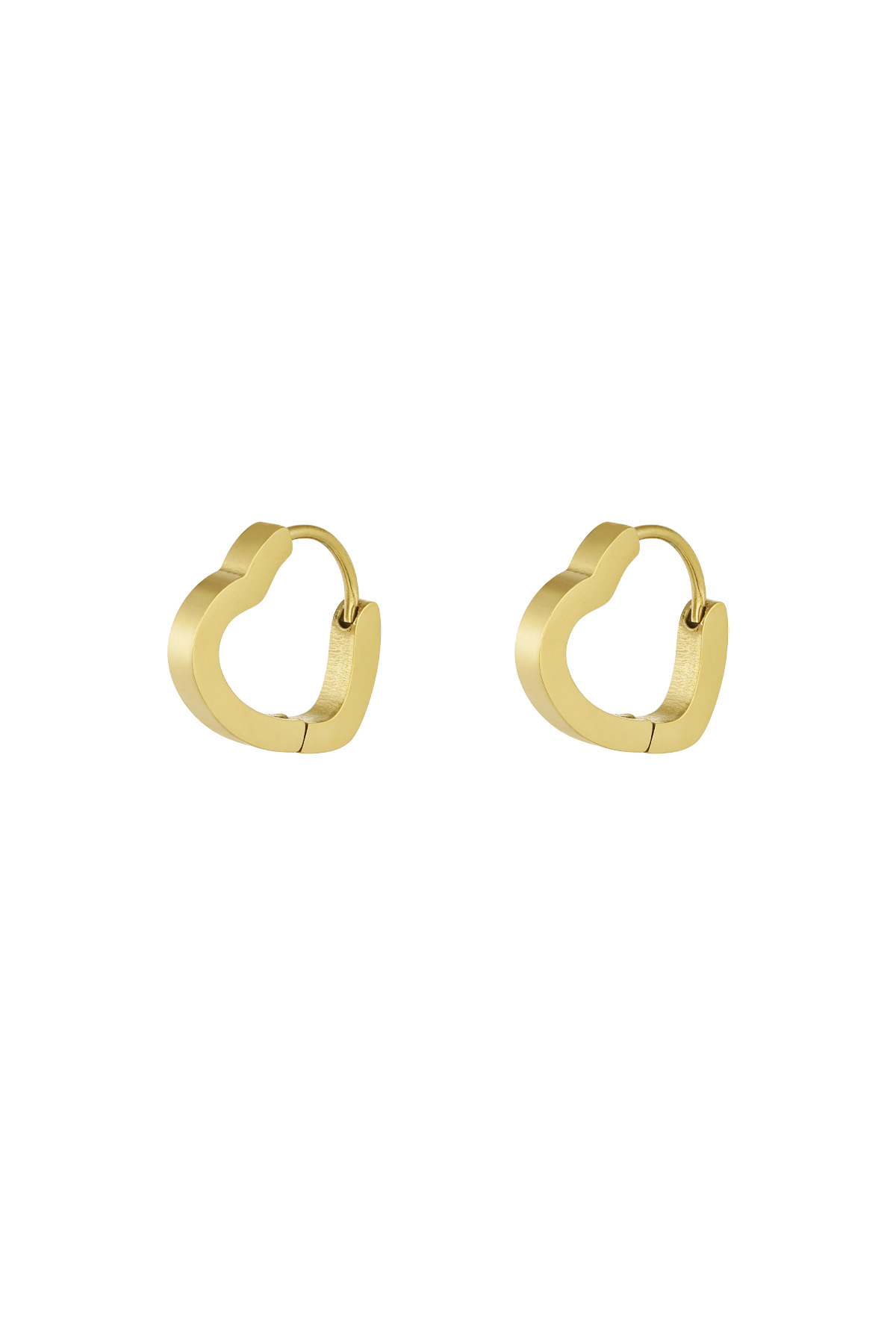 Basic earrings heart small - Gold color