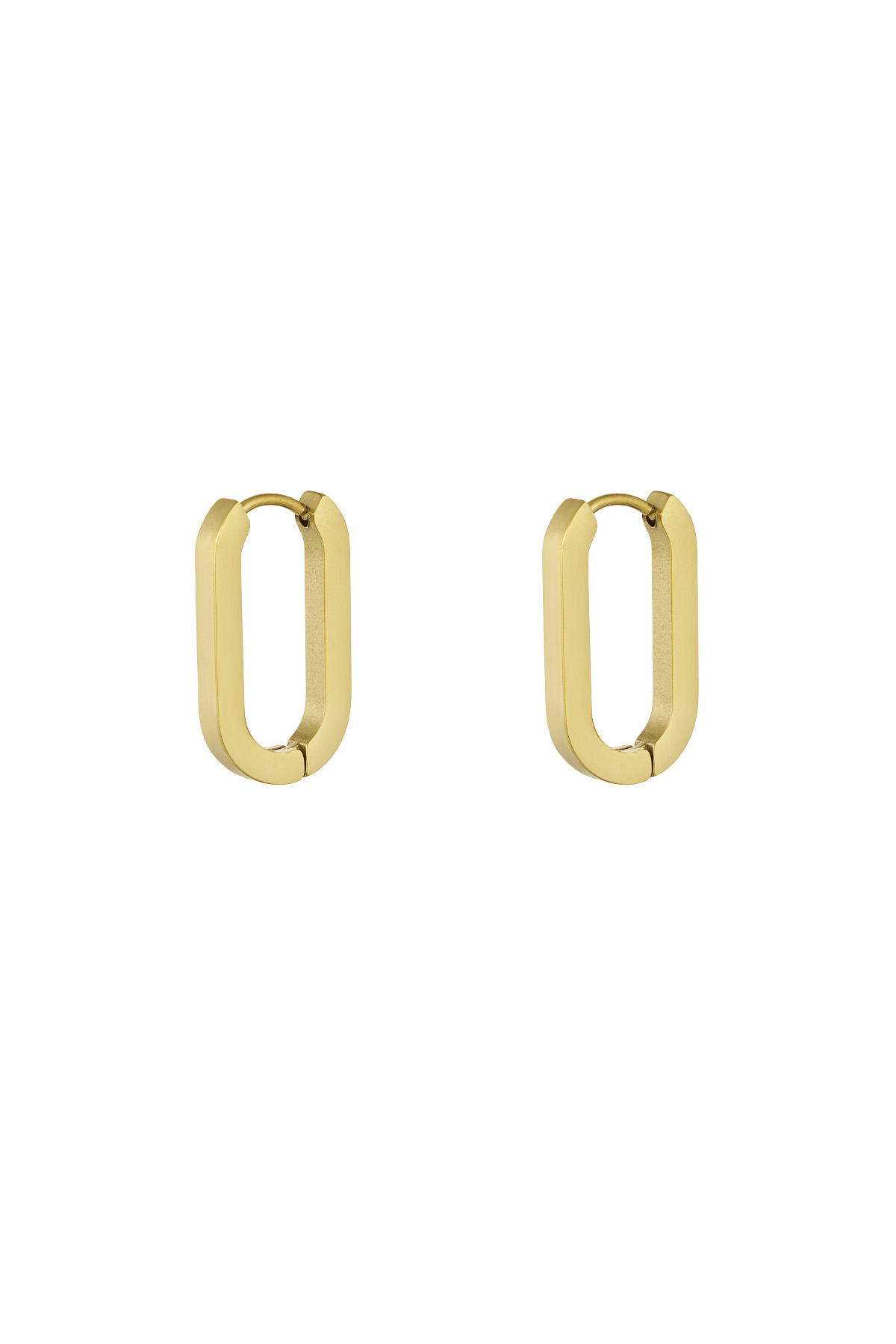 Einfache ovale Ohrringe mittelgroß – Gold 