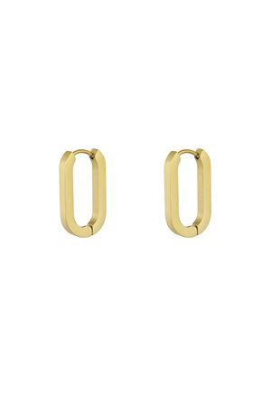 Basic geometric oval earrings - Medium h5 
