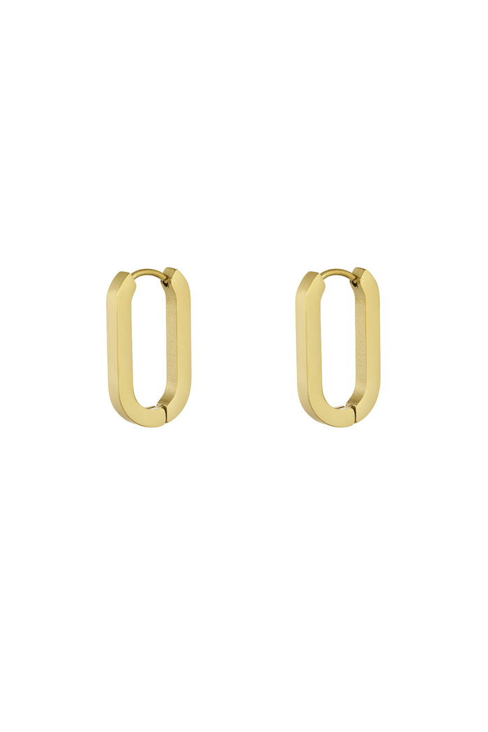 Basic geometric oval earrings - Medium 