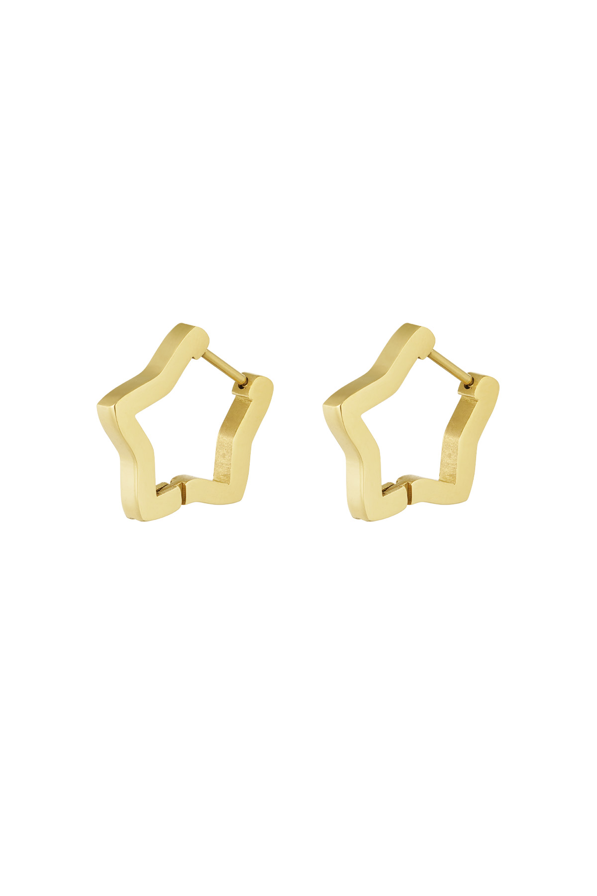 Basic star earrings medium - gold 