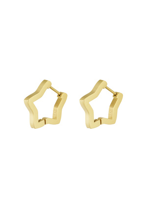 Basic star earrings medium - gold  h5 