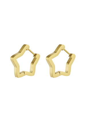 Basic star earrings large - Gold h5 