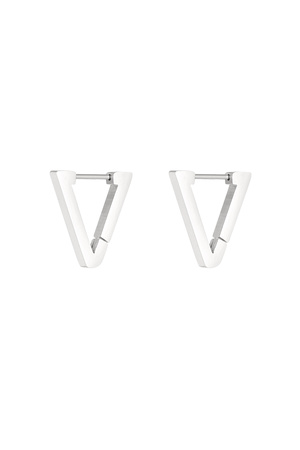 Basic triangle earrings - silver h5 