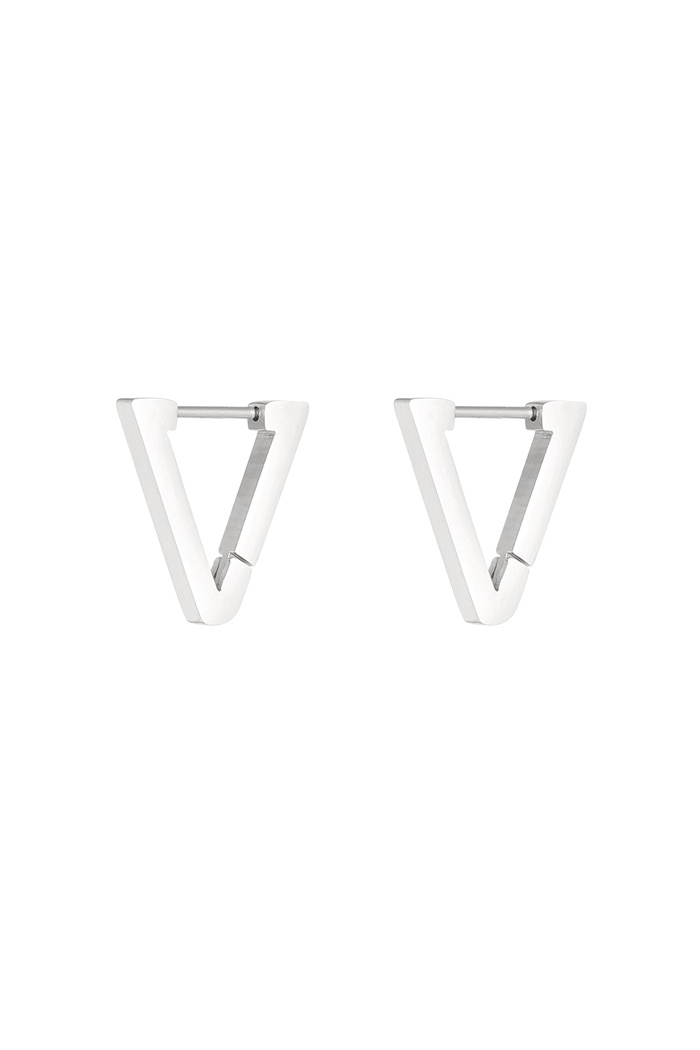 Basic triangle earrings - silver 