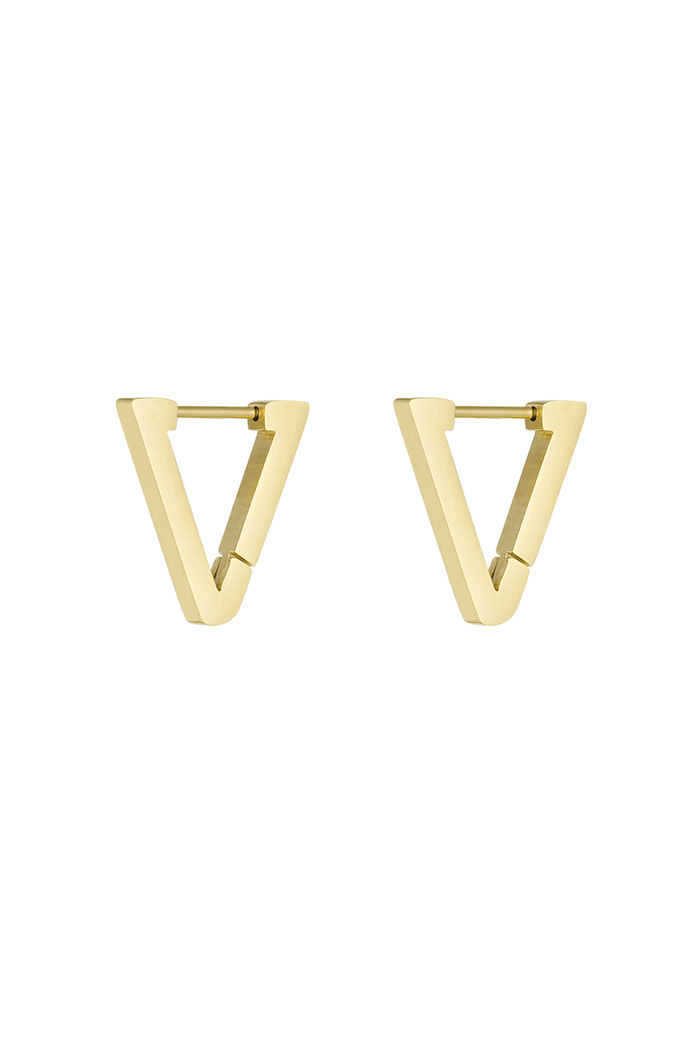 Basic triangle earrings - gold  