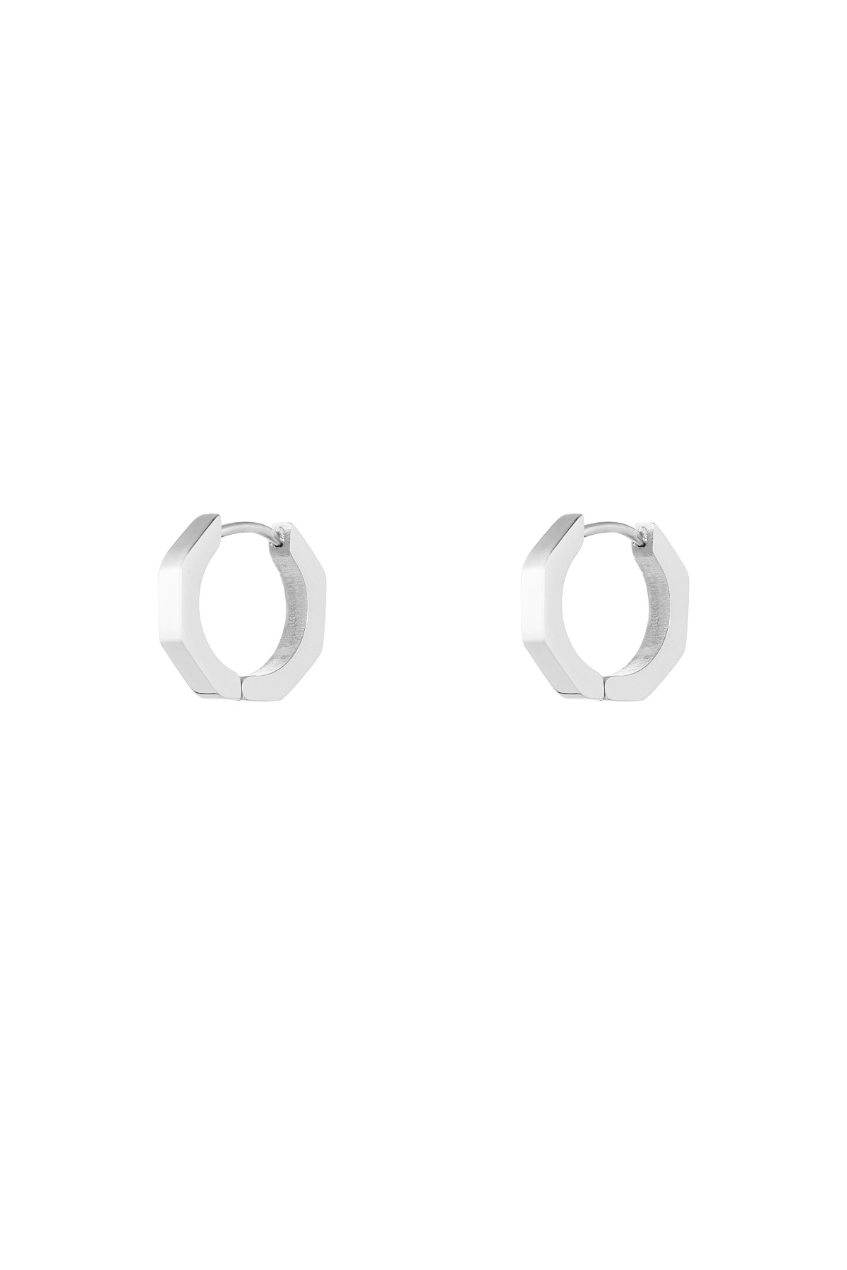 Classic round earrings small - silver 