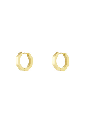 Classic round earrings small - gold  h5 