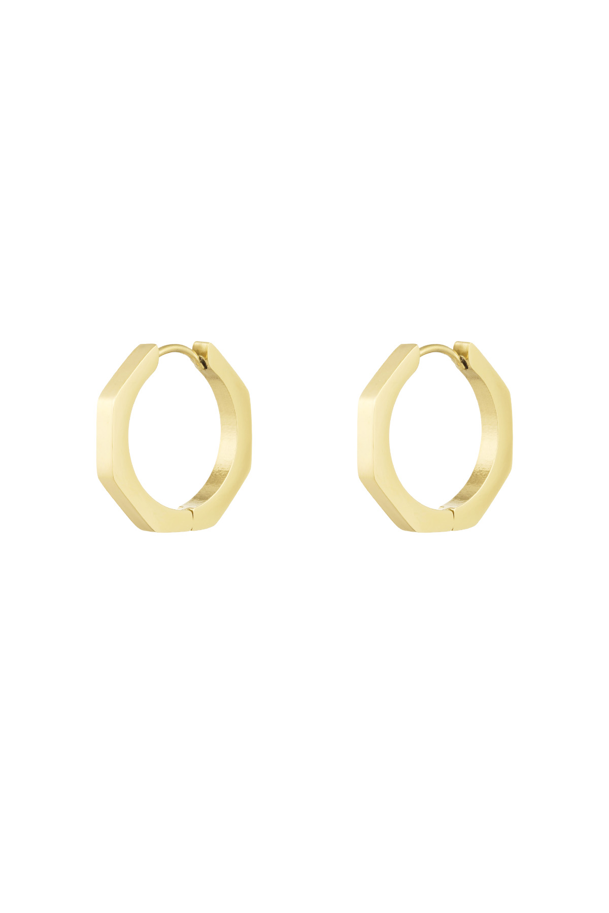 Classic round earrings large - Gold color