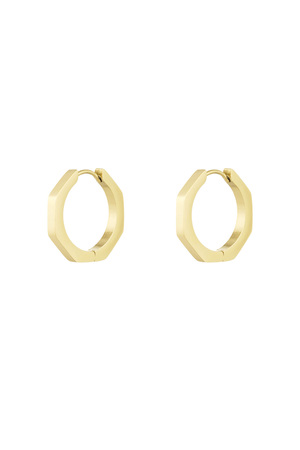 Classic round earrings large - gold  h5 