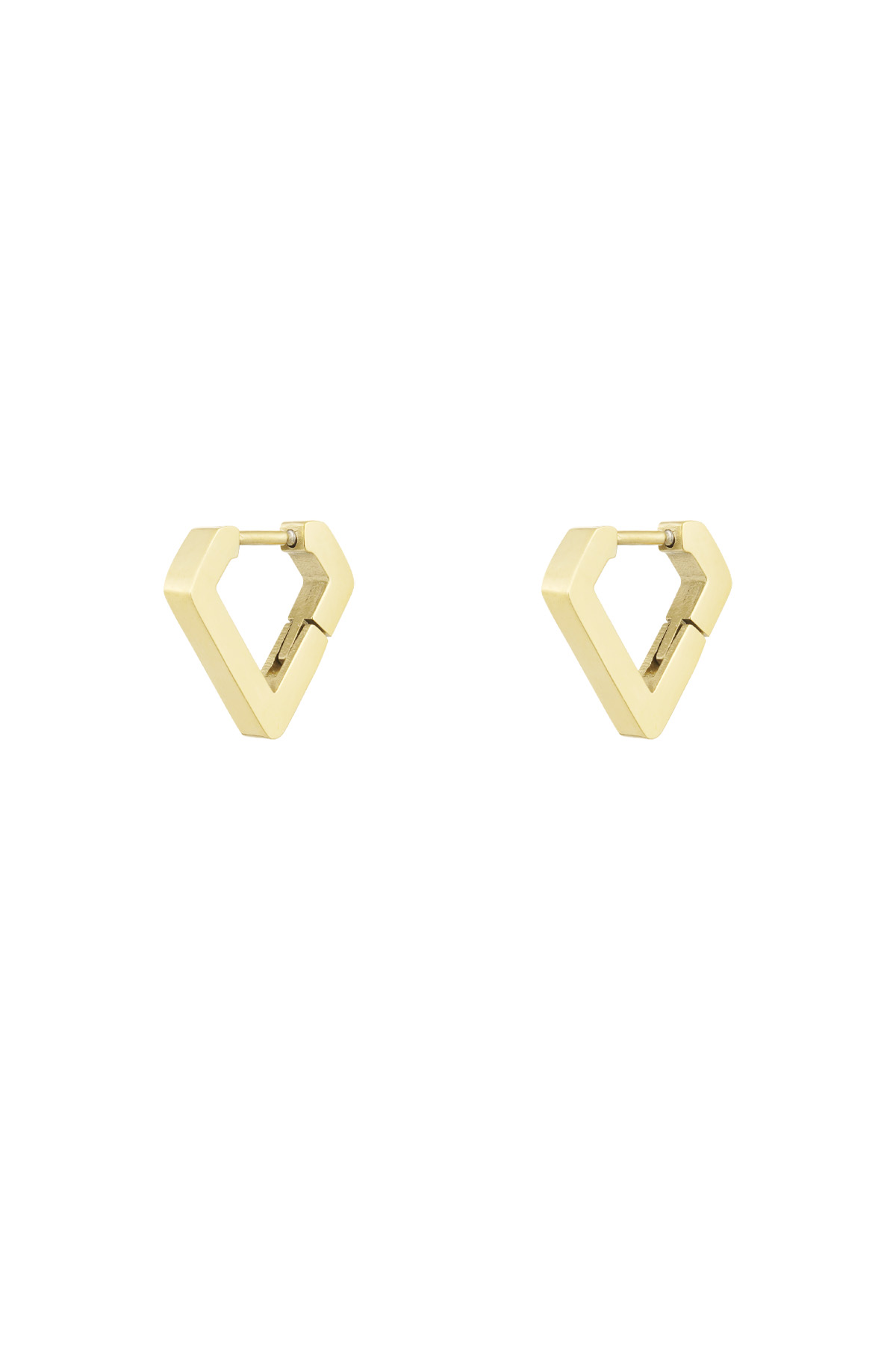Diamantförmige Ohrringe klein – Gold 
