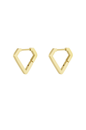 Diamond shape earrings large - gold h5 