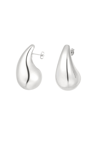 Drop earrings large - silver h5 