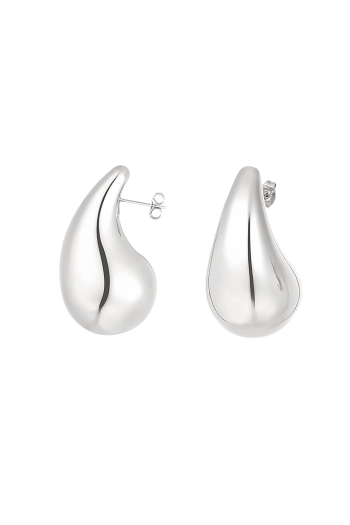 Drop earrings large - silver 