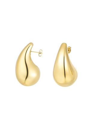 Boucles d'oreilles pendantes grandes - doré h5 