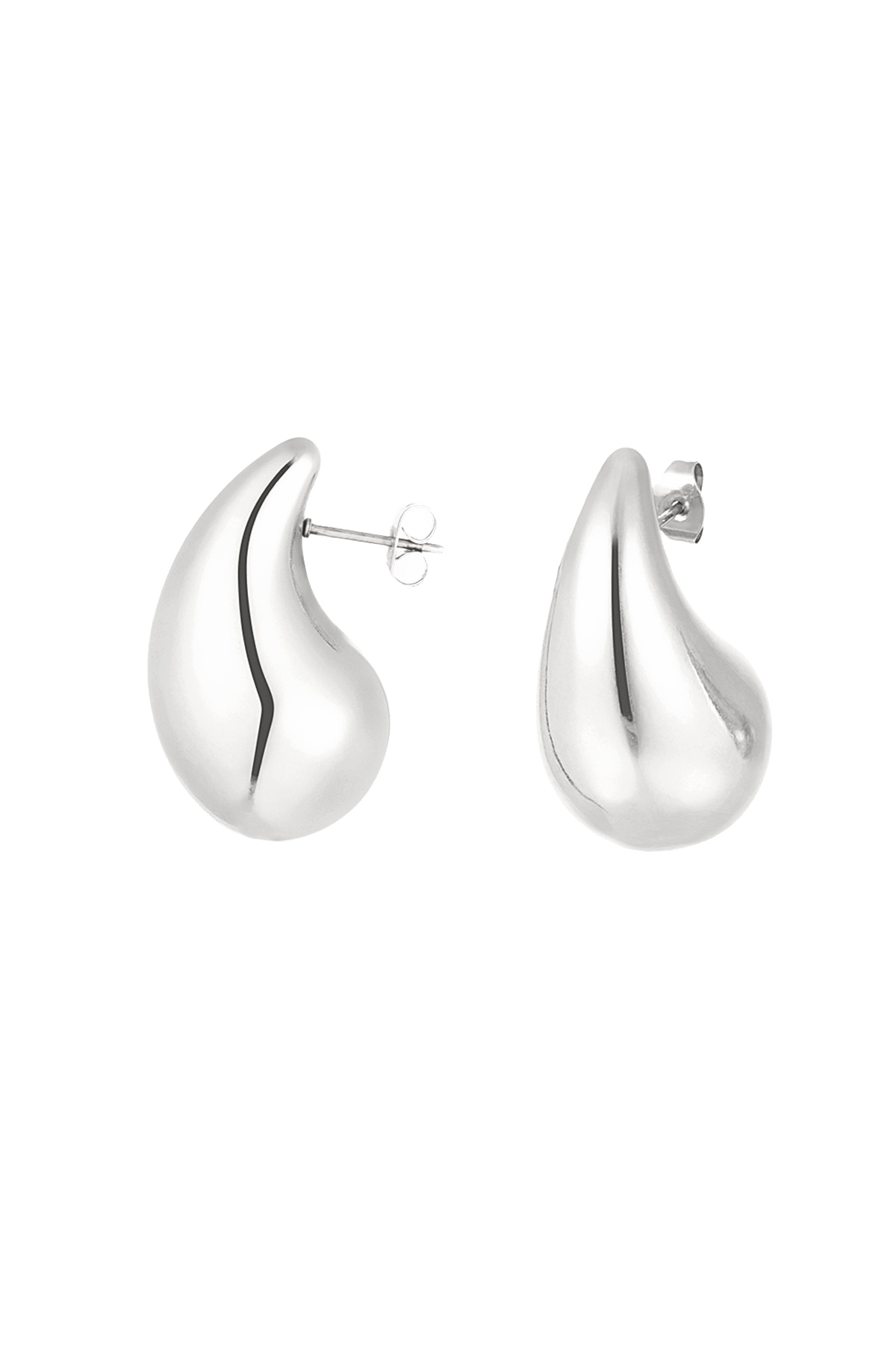 Drop earrings medium - silver 