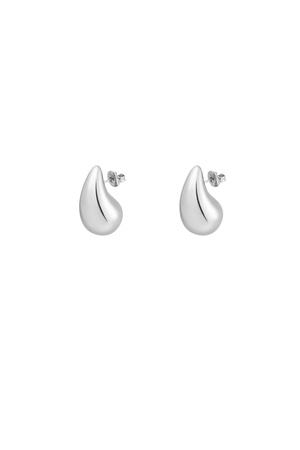 Simple drop-shaped pendant earrings small h5 