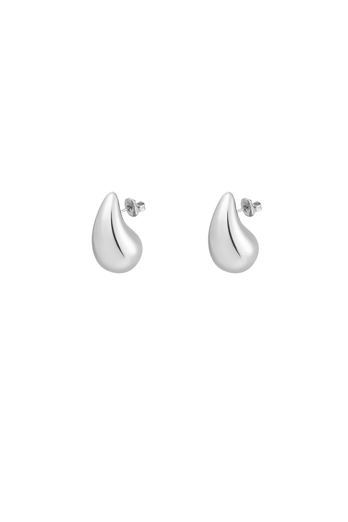 Simple drop-shaped pendant earrings small 