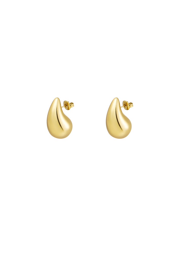 Boucles d'oreilles pendantes petites - doré 