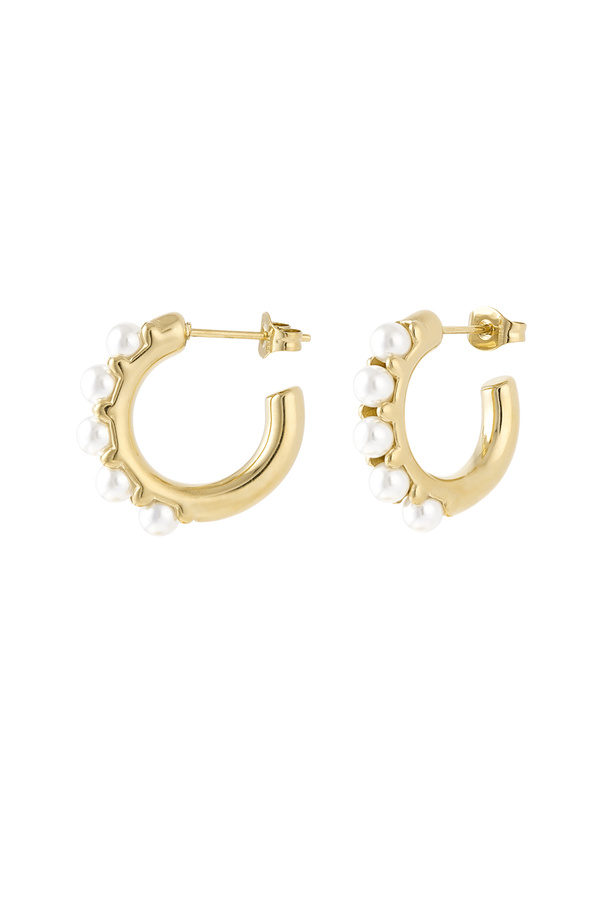 Earrings pearl pureness - gold