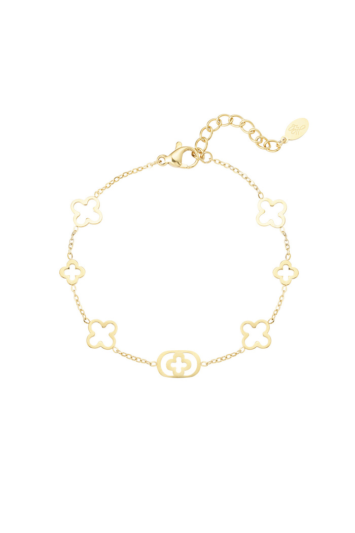 Classic bracelet with clover charms 