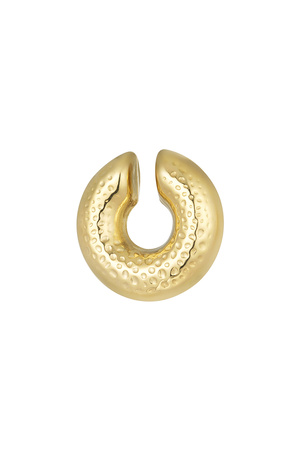 Ear cuff gestructureerd patroon - goud h5 