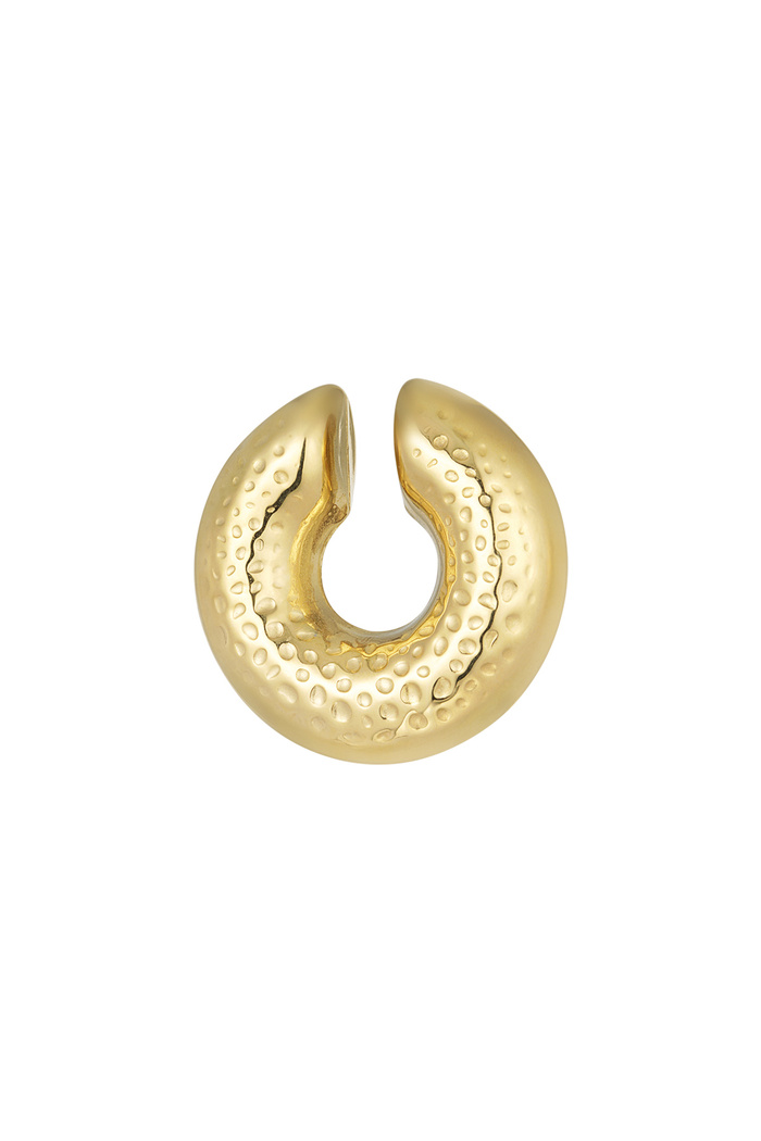 Ear cuff gestructureerd patroon - goud 