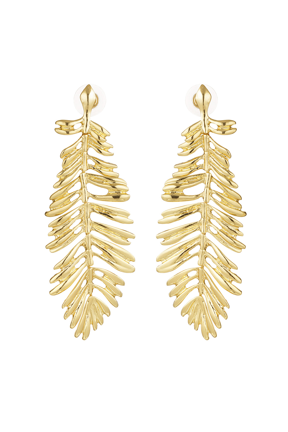 Feather earrings - Gold color 2