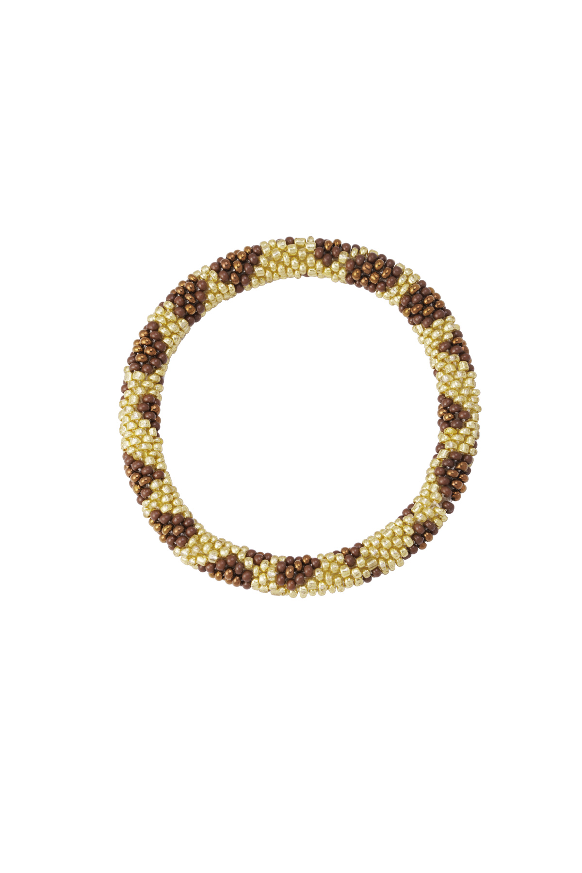 Perlenarmband Figur - gold/braun