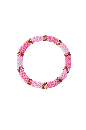Bead bracelet figure - pink h5 