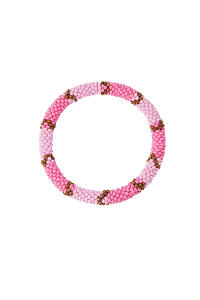 Bead bracelet figure - pink 