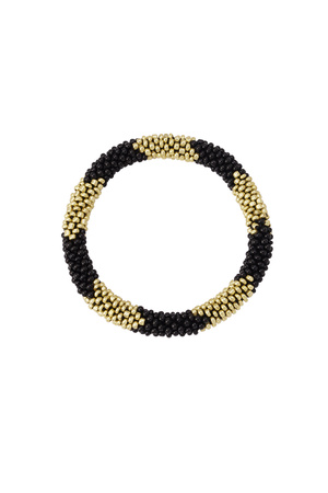 Figurine bracelet en perles - doré/noir h5 